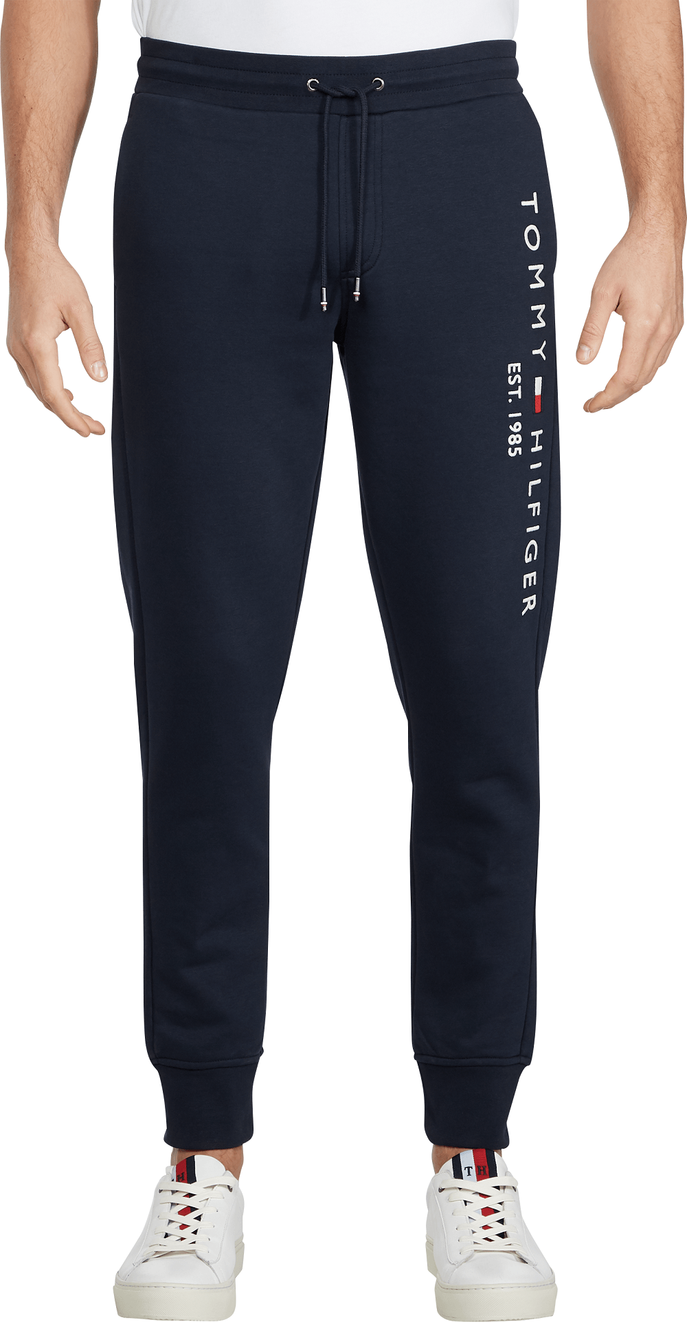 Tommy Miesten Basic Branded Sweatpants Tummansininen - Kekäle
